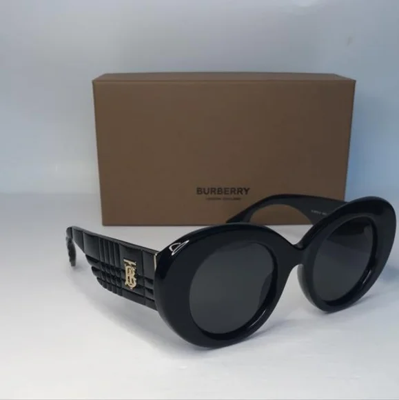 Authentic New BURBERRY 0BE4370U SUNGLASSES BLACK/DARK GREY 0BE4393__40518G__P21__noshad__  main image 3